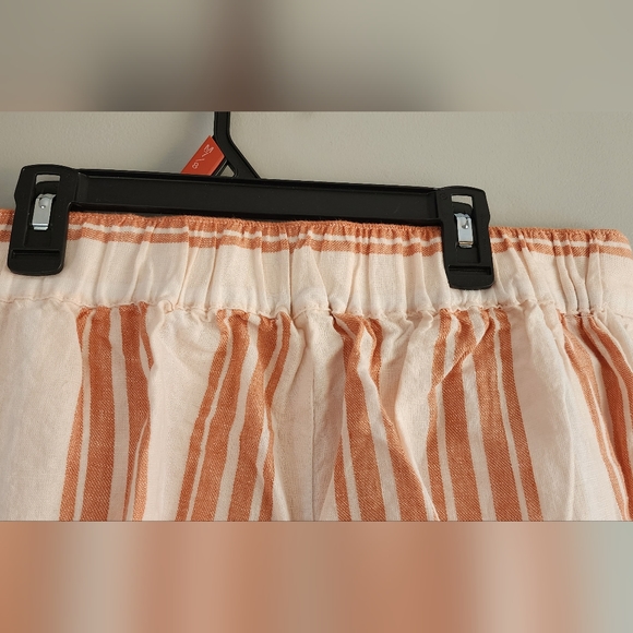 Christian Siriano New York Medium Linen Blend Striped Palazzo Wide Leg pant - Picture 6 of 6